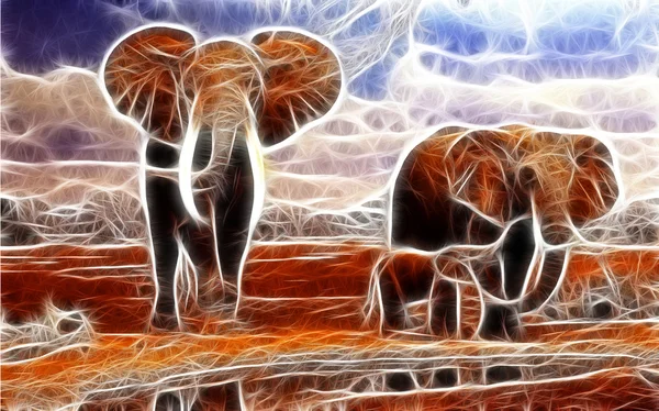 Дизайн слонов — стоковое фото