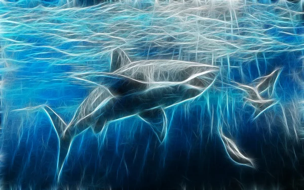 サメのアート デザイン — ストック写真