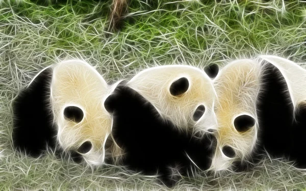 Художественный дизайн панды Стоковое Изображение