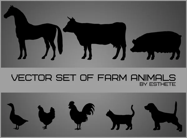 Set of farm animals — Stock Vector