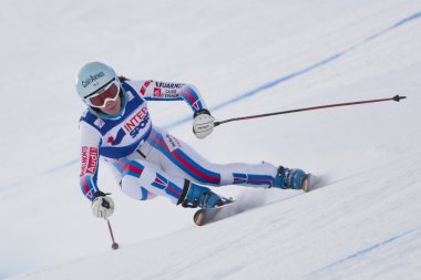 FRA: Alpine skiing Val D'Isere Women DH trg1 clipart