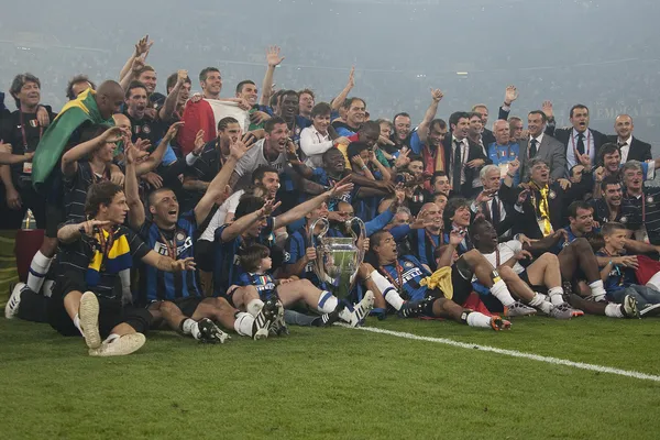 Футбол: 2010 фінал Ліги чемпіонів — стокове фото