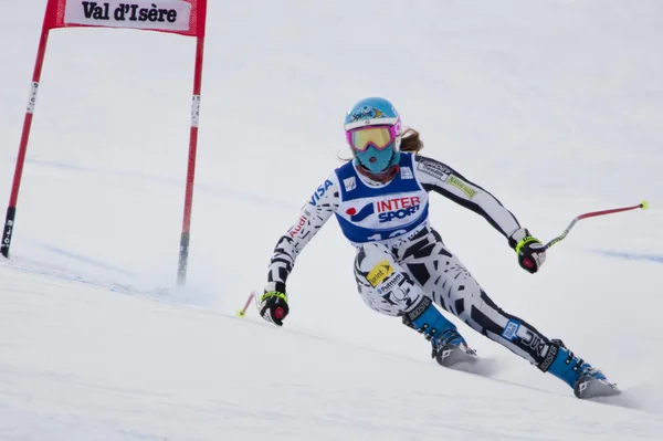 FRA: Esqui alpino Val D 'Isere Women DH trg1 — Fotografia de Stock