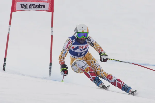 FRA: Alpine skiing Val D'Isere Women DH trg1. Britt Janyk — Stock Photo, Image