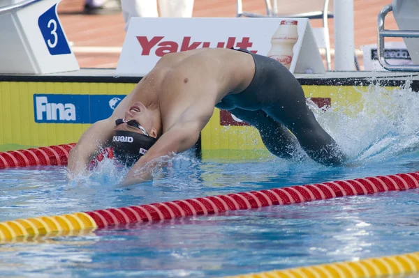 Schwimmen: Schwimm-WM - Männer 200 m Rücken Finale — Stockfoto