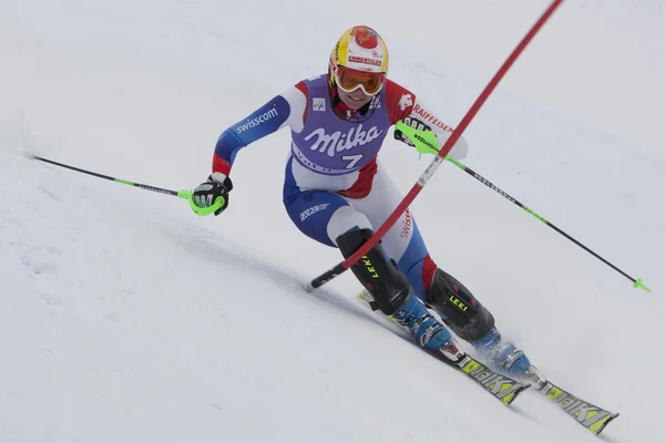 FRA: Alpine skiing Val D'Isere Super Combined. Nadja Kamer. — Stock Photo, Image