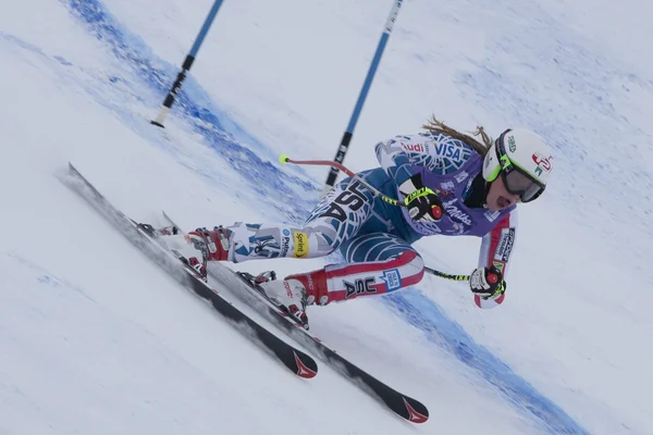 Fra: alpské lyžování val d'isere Superkombinace. laurenne ross. — Stock fotografie