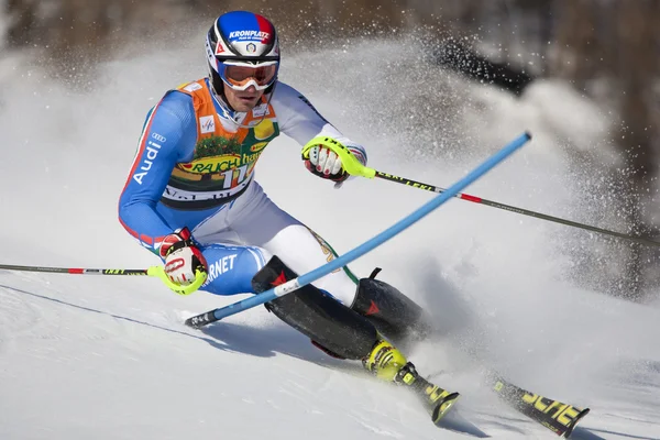 Fra: alpské lyžování val d'isere muži slalom. moelgg manfred. — Stock fotografie