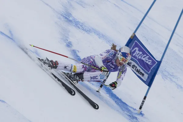 Fra: alpine ski val d'isere super gecombineerd. Lindsey vonn . — Stockfoto