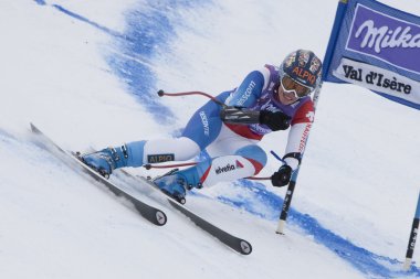 Fra: alpine Kayak val D'ISERE'süper kombine. Dominique gisin.