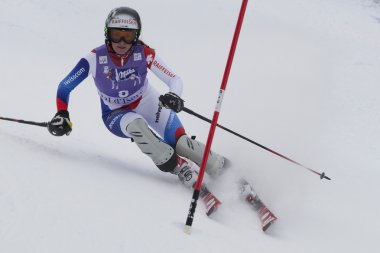 Fra: alpine Kayak val D'ISERE'süper kombine. Lara gut.