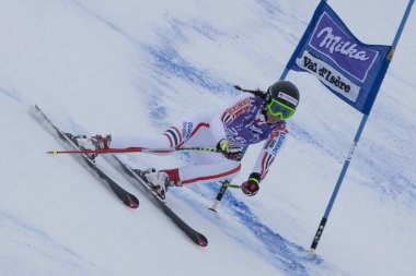 Fra: alpine Kayak val D'ISERE'süper kombine. Sandrine aubert.