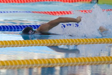 Kay: Dünya Su Sporları Şampiyonası - Kadınlar 100m serbest final. Amanda savak.
