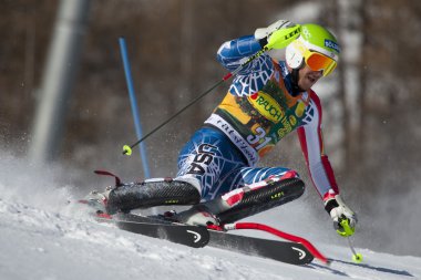 Fra: alpine Kayak val D'ISERE'erkekler slalom. Miller bir işaret .