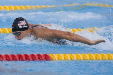 Kay: Dünya Su Sporları Şampiyonası - Erkekler 100m kelebek yarı final. Tyler mcgill.