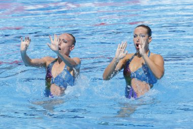 SWM: World Aquatic Championships - Synchronised swimming. Sona Bernardova and Alzbeta Dufkova .