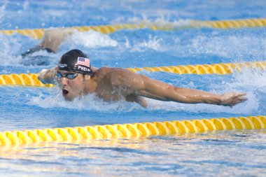 Kay: Dünya Su Sporları Şampiyonası - Erkekler 200m kelebek final. Michael phelps.