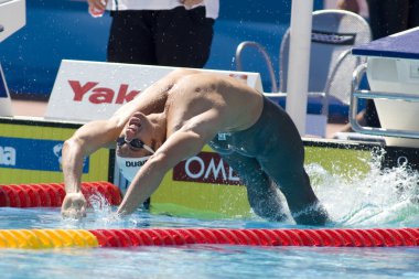 Kay: Dünya Su Sporları Şampiyonası - Erkekler 100m Sırtüstü. Aaron peirsol.