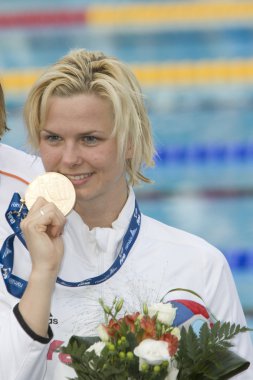 Kay: Dünya Su Sporları Şampiyonası - kadın 50m serbest son. Britta Steffen