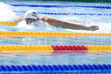 Kay: Dünya Su Sporları Şampiyonası - Erkekler 200m kelebek niteleyici. Michael phelps.