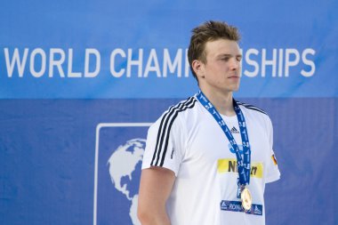 Kay: Dünya Su Sporları Şampiyonası - Erkekler 200m serbest stil final. Paul biedermann.