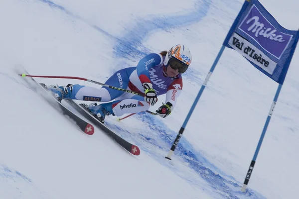 FRA: ski Alpine Val D 'Isere Super Combined. Esther Good . — Stok Foto
