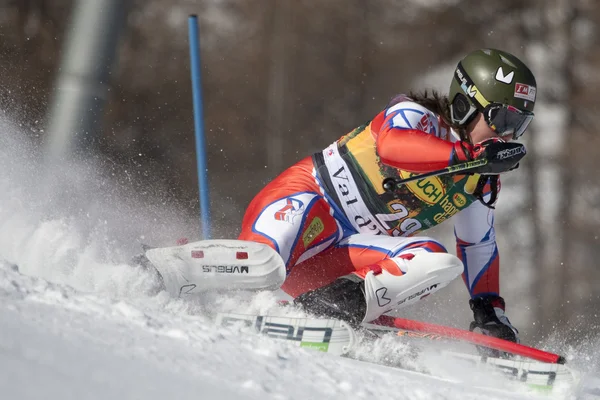 Fra: アルペン スキー val d ' isere の男子スラローム。銀行オンドレイ. — ストック写真