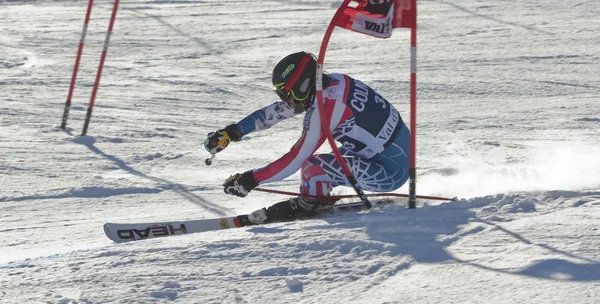 Fra： 阿尔卑斯山滑雪 val 强风的男子的 gs。尼克尔森华纳. — 图库照片