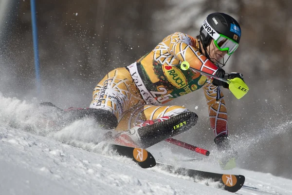 FRA: Alpejskie narciarstwo val d'isere slalom mężczyzn. Spence brad. — Zdjęcie stockowe