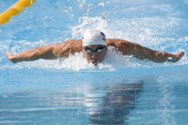 SWM: zwemmen Wereldkampioenschap - mens 100m vlinderslag i. Michael phelps. — Stockfoto