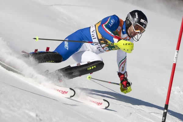 FRA: Esquí alpino Val D 'Isere slalom masculino. THALER Patrick . — Foto de Stock