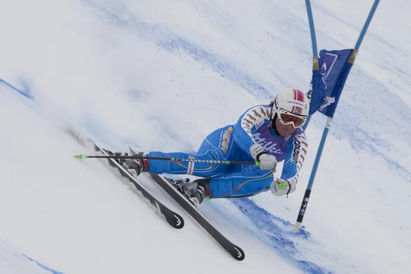 Fra: alpine ski val d'isere super gecombineerd. Anja paerson. — Stockfoto