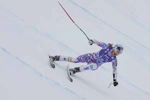 Fra: alpské lyžování val d'isere Superkombinace. Lindsey vonn. — Stock fotografie