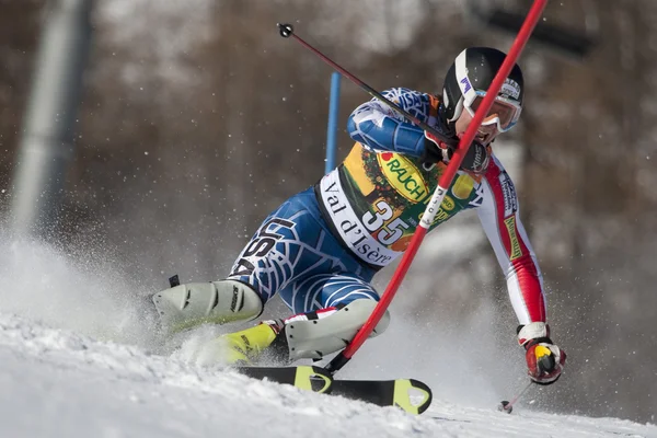 FRA : Ski alpin Slalom masculin Val D'Isère. BRANDENBURG Will . — Photo