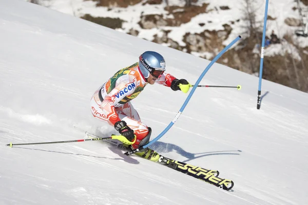 FRA: Esquí alpino Val D 'Isere slalom masculino. PALANDER Kalle  . — Foto de Stock