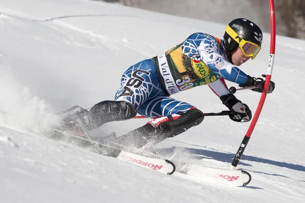 FRA: Alpejskie narciarstwo val d'isere slalom mężczyzn. chodounsky Dawid. — Zdjęcie stockowe