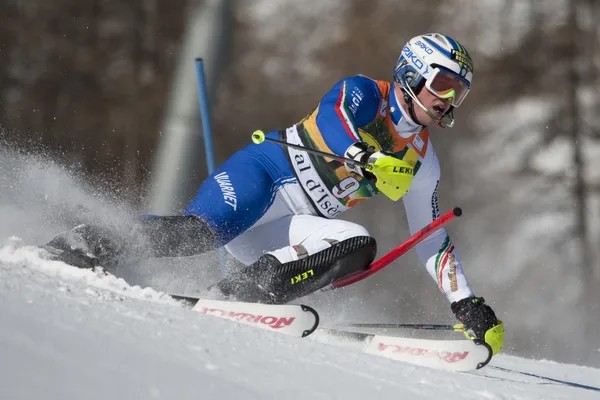 FRA: Alpejskie narciarstwo val d'isere slalom mężczyzn. Razzoli giuliano. — Zdjęcie stockowe