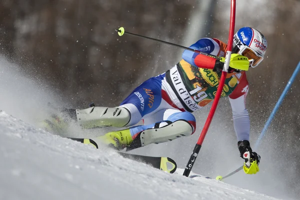 Fra: アルペン スキー val d ' isere の男子スラローム。ジニ マルク. — ストック写真