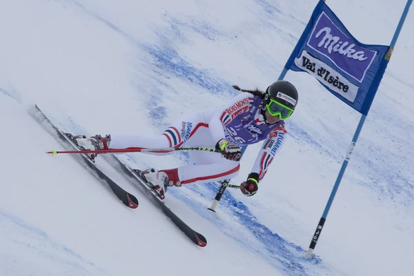 FRA: Sci alpino Val D'Isere Super Combinato. Sandrine Aubert . — Foto Stock