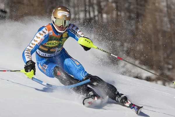 FRA: alpin skidåkning val d'isere Herrarnas slalom. Myhrer andre. — Stockfoto