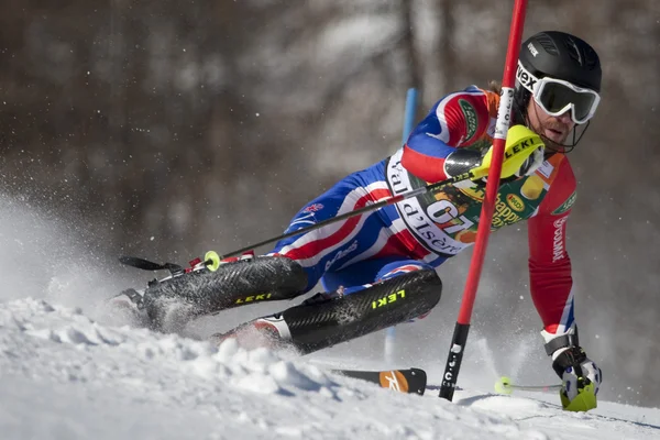 FRA: Alpejskie narciarstwo val d'isere slalom mężczyzn. Baxter noel. — Zdjęcie stockowe