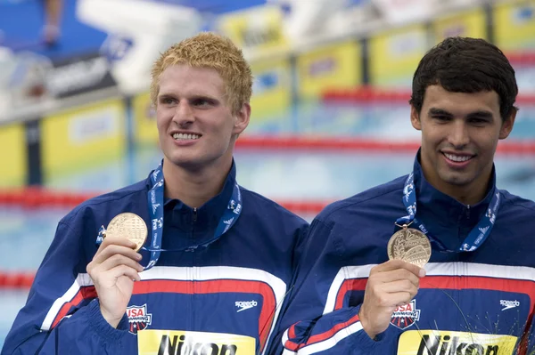 Swm: Mistrzostwa Świata w Pływaniu - męskie 4 x 200 m stylem dowolnym finał — Zdjęcie stockowe