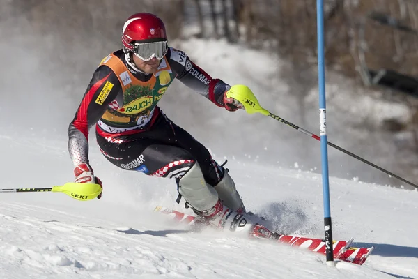 Fra: alpské lyžování val d'isere muži slalom. zrncic-dim natko. — Stock fotografie