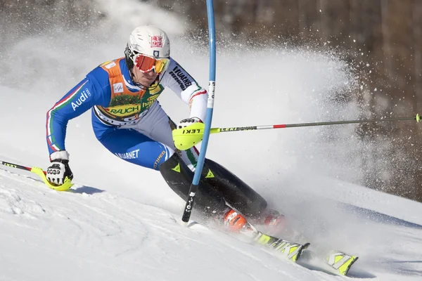 Fra: alpské lyžování val d'isere muži slalom. hrubý stefano. — Stock fotografie