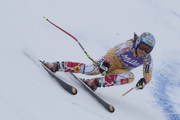 FRA: alpin skidåkning val d'isere super kombination. Marie-piren. — Stockfoto