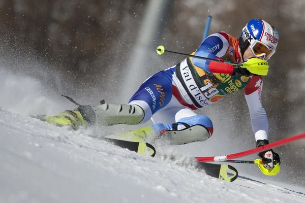 Fra: alpské lyžování val d'isere muži slalom. Gini marc. — Stock fotografie