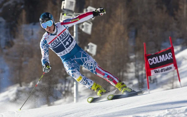 FRA: alpin skidåkning val d'isere mäns gs. jitloff tim. — Stockfoto