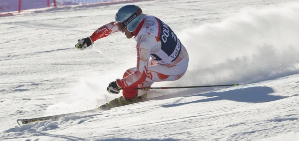 FRA: alpin skidåkning val d'isere mäns gs. kalle Palander. — Stockfoto