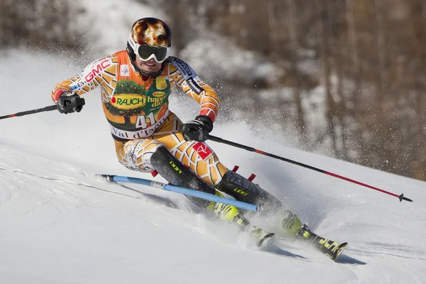 Fra: alpské lyžování val d'isere muži slalom. bílý trevor. — Stock fotografie