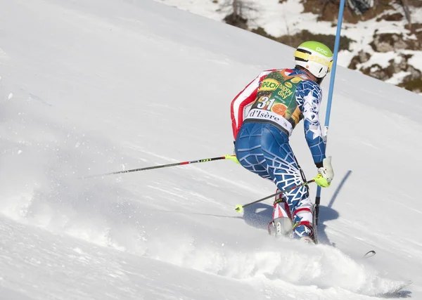 Fra: alpské lyžování val d'isere muži slalom. Miller bode. — Stock fotografie